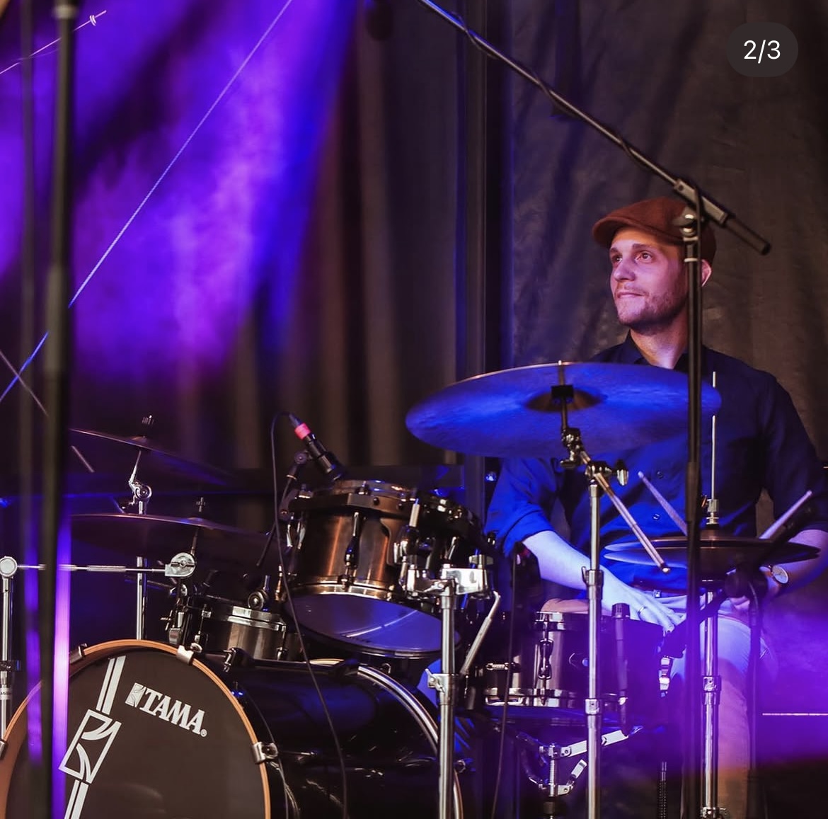 Raphael am Schlagzeug, live in Greifswald